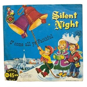 Silent Night St. Margaret's All Boys Choir 45 7" Record Vinyl Cricket CHRISTMAS